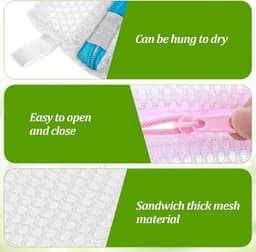 5 Stuks Kleine Mesh Waszakken, Duurzame Polyester Opbergzakken voor Geurkorrels, Reiswas Organizer en Bescherming van Delicate Kleding — thumbnail 5