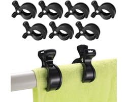 Handige Clipset voor Kinderwagen: Bevestig Speelgoed, Zonwering en Meer met 9 Stuks in Zwart