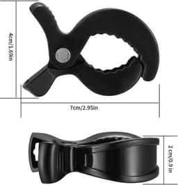 Handige Clipset voor Kinderwagen: Bevestig Speelgoed, Zonwering en Meer met 9 Stuks in Zwart — thumbnail 2