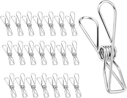 Wasknijpers Groot - Kleding Klemmen - Kleding Drogen - Roestvrij Staal - 85 cm - Zilver — thumbnail 1