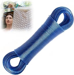Waslijn Touw - Kledinglijn Outdoor - Kleding Drogen - Stalen Kern - 30 Meter - Blauw — thumbnail 1