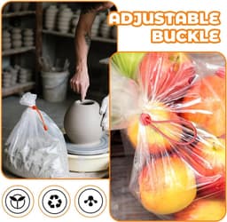 Set van 10 clips voor het sluiten van voedselzakken, elastische en verstelbare klemmen van rubber en kunststof, herbruikbaar, voor broodzakken, noedels en diepvrieszakken, 5 verschillende kleuren (13 — thumbnail 5