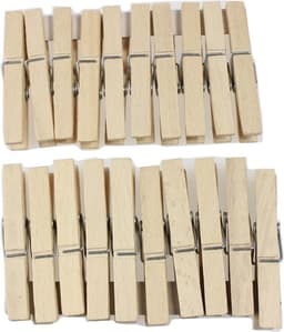 Wasknijpers - multifunctionele clips voor kleding en ambachten - houten haringen voor waslijn - stevige wasknijpers set - 20 stuks — thumbnail 1