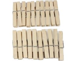 Wasknijpers - multifunctionele clips voor kleding en ambachten - houten haringen voor waslijn - stevige wasknijpers set - 20 stuks