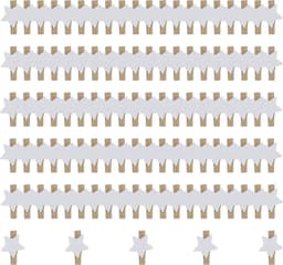 Wasknijpers hout, decoratieve knijpers handwerk clips - Kerstmis houten klemmen voor foto klein handwerk klemmen voor Kerstmis party decoratie bruiloft sterren — thumbnail 1
