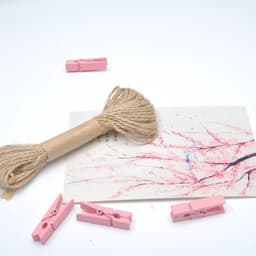 eBoot Mini Gekleurde natuurlijke houten knijpers wasknijpers kleding fotopapier peg pin kracht clips met koord, 100 stuks — thumbnail 5