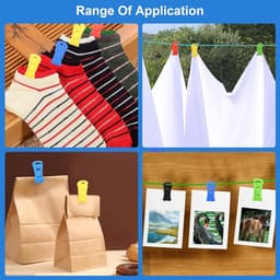 SnelShoppen - 50 Stuks Wasmachine Droger Sokclips met Haken, Kleurrijke Sokhouder, Duurzaam en Herbruikbaar, Perfect voor Het Sorteren van Sokken — thumbnail 2