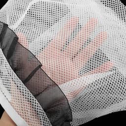 Mesh Opbergzak - Kleding Net Tas - Spullen Organiseren - Met Ophanghaak - 24.5 x 22 cm - Wit — thumbnail 2