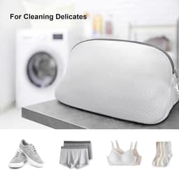 SnelShoppen - 2-in-1 Waszak voor Schoenen, Beschermt en Verhindert Beschadiging, Mesh, Herbruikbaar, 42x24x24 cm, Ideaal voor Wasmachine — thumbnail 5