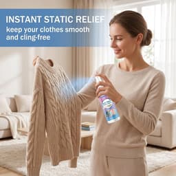 Antistatische spray 100 ml voor kleding en textiel - Vermindert statische elektriciteit en verwijdert kledingstatica in auto en huis — thumbnail 3