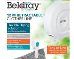 Beldray Uittrekbare Waslijn - 12 Meter - Wit