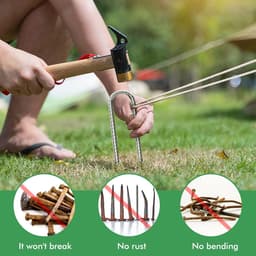 Omgoods - Set van 12 U-vormige Grondpinnen voor Tent of Camping — thumbnail 2