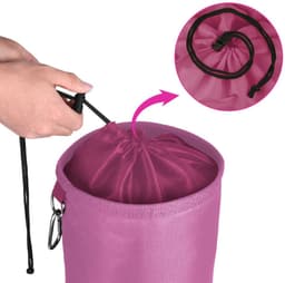 Wäscheklammerbeutel voor 150-200 Wäscheklammern - Waterdicht en met Haken - Roze — thumbnail 4