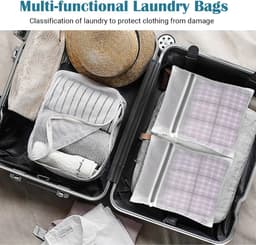 Set van 4 kleine wasnetten van mesh, 30 x 25 cm, ideaal voor delicate kleding en wasgoed — thumbnail 2