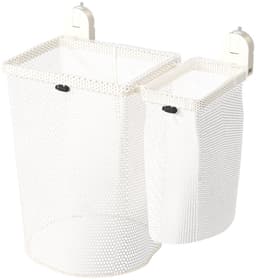 "Set Van 2 Wandhangende Wasnetten Zonder Boren, Groot en Klein Model, Gescheiden Opbergen Van Buitenkleding en Ondergoed, Ademend Gaas Waszakken Voor Badkamer Tweedelige Hangende Wasbakken Met Zelfklevende Haken, Ademend Net Gaas" — thumbnail 1