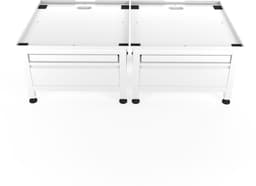 Wasophoogte® Wasmachine verhoger met lade en droogrek - Dubbele wasmachine opbouwmeubel - Wasmachine sokkel - 42cm hoog - Wit - Universeel - 65*60,5 (LxB) - Inclusief wandbeugels — thumbnail 1
