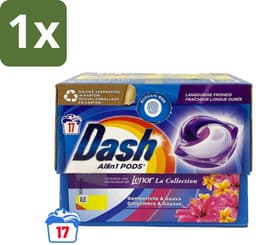 Dash - Lenor Collectie - Wasmiddel Capsules - All-in-1 Pods - Witte en Gekleurde Was - Gemberlelie & Guava - 17 Wasbeurten - 1 stuk — thumbnail 3