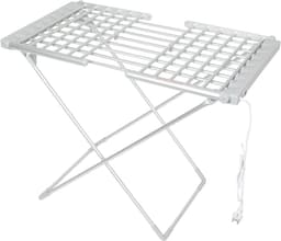 Alora elektrisch verwarmd droogrek - Zilver - 20 stangen - wasrek - inklapbaar - energiezuinig - verwarming - verwarmbaar - kindvriendelijk - wasknijper proof — thumbnail 2