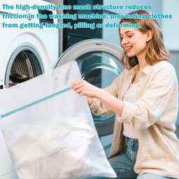 2 x Wasmachine Net XL 60 x 80 cm - Sterke Waszakken voor Kleding, Beddengoed en Gordijnen — thumbnail 3