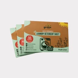 GreenFold 5-in-1 Wasstrips – Fresh Linen – 100 Wasbeurten – Wasmiddeldoekjes — thumbnail 3