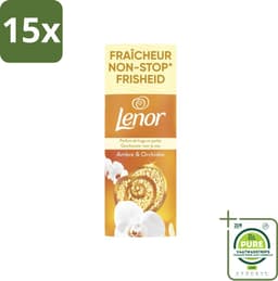 15 x Lenor – Geurbooster – Amber & Orchidee – 12 Wasbeurten – 155 g - Grootverpakking - Geurparels - Wasgeur - Luxegeur - Orchidee - Vanille — thumbnail 1