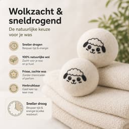 Boncy® Drogerballen - 6 Stuks XXL Droogballen voor Wasdrogers - 100% Schapenwol Wasdrogerballen Inclusief Lavendel Olie - Energiebesparend & Duurzaam Cadeau - Wasballen voor Wasdroger Droogtrommel - Dryer Balls Wol Droger Ballen - Wasbol Wasbollen — thumbnail 3