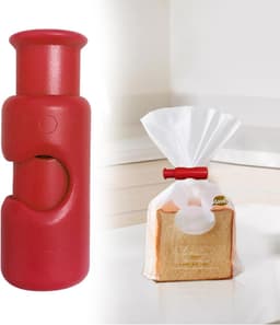 Broodzakklemmen - Voedselverzegeling Opslagclips - Zakken Sluiten - Voedselveilig ABS Plastic - 10 stuks - Rood — thumbnail 5