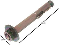 Muurankers - Bevestigingsbouten - Zware Bevestiging - Roestbestendig - 80mm - Geel — thumbnail 2