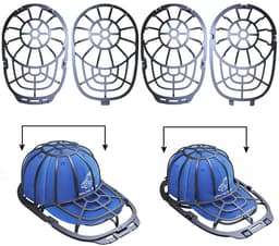 2-delige set voor het wassen van baseballpetten – Wasrek voor baseballpetten – Droogrek voor baseballpetten – Pettenhouder – Anti-vervormingsopbergoplossing – Geschikt voor alle baseballpetten – Zwart — thumbnail 3