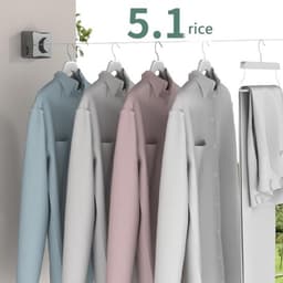 Stainless steel wall-mounted clothesline 16.7 foot retractable — thumbnail 5