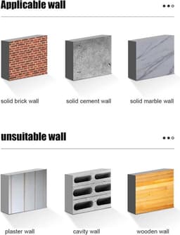 Droogrek - Kledingrek - Wasrek - Kledingroede - Kledingstang - Wanddroogrek - Droogrek muur - Hangdroogrek - Wasrek hangend - Wasrek muur - Wandkapstok - Inklapbaar - 8 holes - zwart — thumbnail 2