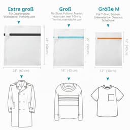 Wasnetten, wasnetten voor de wasmachine, herbruikbare en duurzame mesh wasnetten voor delicate blouses, panty's, ondergoed, beha's, lingerie, babykleding — thumbnail 3