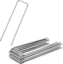 20 x grondankers van staal, anti-roest, 150 x 25 x 3 mm, grondanker voor onkruiddoek, tentharingen, omheining, camping, tuinvlies, haringen, stabiele slakkenhek, gazonrooster, compatibel met — thumbnail 1