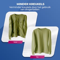 Livenzo Drogerballen - Wasbollen - 6 Stuks - Siliconen - Sneller droog - Anti-kreuk - Blauw — thumbnail 3