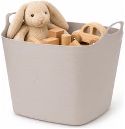 Excellent Houseware Flexibele emmer - 3x - beige - 15 liter - kunststof - vierkant - 37 x 30 cm — thumbnail 5