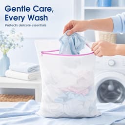Set van 8 fijne waszakken met ritssluiting, ideaal voor ondergoed, sokken en delicate kleding, perfect voor reizen en studentenhuizen — thumbnail 2