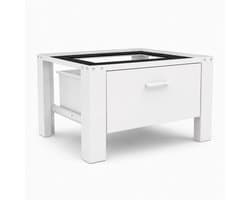 ProductXpert Stacko™ - Wasmachine Verhoger - Kast - Ombouw Met Lade - 64x54x40cm - Wit - Met Stelvoet Stabilisatie - Antislip