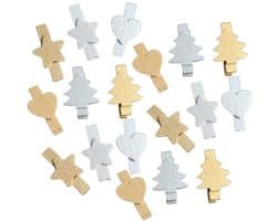 Allecto - Decoratieve klemmen - Houten wasknijpers - Klein formaat