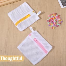4 stuks waspod, anti-plakkende zak, kleine mesh waszakken voor delicate minigaten, mini-duurzame wasmachines, waspods, ontbindingsbescherming, opvouwbare waszak, opbergtas voor peulen, geurende kralen — thumbnail 5