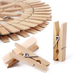Thijox - Houten Wasknijpers 100 Stuks 25 mm Kleurige Mini Knikpersen voor Foto Decoratie, Ambacht, Knutselen en Schoolprojecten — thumbnail 1