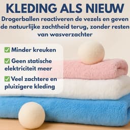 Thijox - Droogballen van wol XL [6-pack] – Natuurlijke herbruikbare wasverzachter, vermindert kreukels en droogtijd, milieuvriendelijk alternatief voo — thumbnail 4