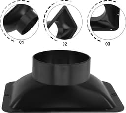 Duct Connector Flens, Vierkant naar Ronde Rechte Kanaalplaat Keuken Hood Ventilatie, Voor Koeling Verwarming Ventilatiesysteem HVAC (150MM) — thumbnail 2