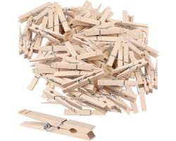 Houten Haringen - Wasknijpers - Was ophangen - Natuurlijk houtmateriaal - 200 stuks - Natuurlijk