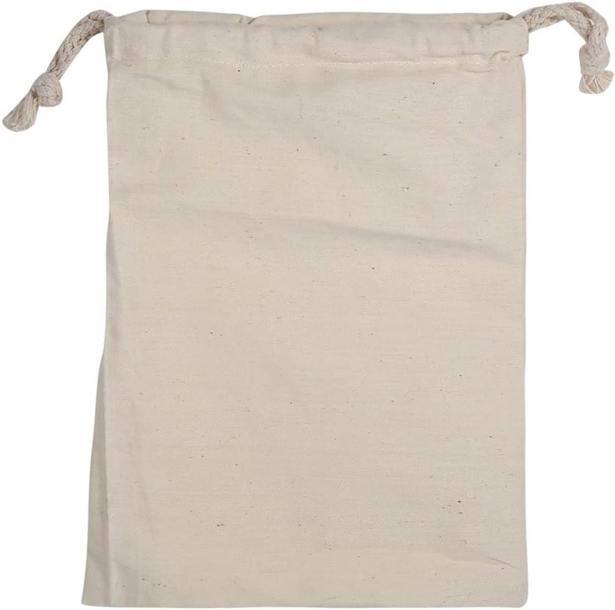 Multifunctionele Katoenen Trekkoordtas voor Thuisopslag, Ademend en Stofdicht, Ideaal voor Was, Reizen en Kamperen (15x20cm) — afbeelding 1