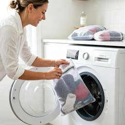 Fijne Waszakken voor Delicaat Textiel, 4 Stuks (38x30cm) voor Truien, Jurken en Jassen, Ideaal voor Bescherming en Wassen — thumbnail 2