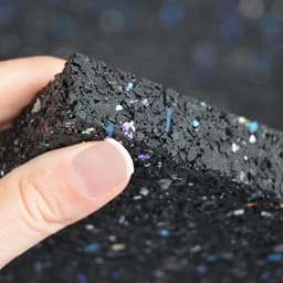 Antivibratiemat - Rubberen mat - Apparaten Dempen - Gemaakt van gerecycled rubber - 62.5 x 900 cm - Zwart — thumbnail 4