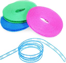 Kledinglijn Set - Reis Waslijn - Buiten Drogen - Sterk Nylon Materiaal - 3 Rollen - As Shown — thumbnail 1