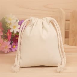 Dailygoods- Waszak Grote Capaciteit - Katoenen Waszakken - Waszak met Trekkoord - Eco-vriendelijk - 30 x 40 cm - Beschermt tegen Geur - Opbergtas — thumbnail 4