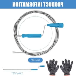 Efficiënte Spiralen voor Afvoerreiniging 6mm x 3m, Universele Ontstopper voor Toiletten en Badkuipen, Ideaal voor Verstopte Afvoeren en Pijpen — thumbnail 5