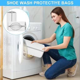 SnelShoppen - Shoe Washing Bag 2 Stuks - Wasmachine Schoenwaszak - Herbruikbare Waszak voor Schoenen met Rits - Bescherming tegen Schade en Kleuroverd — thumbnail 5